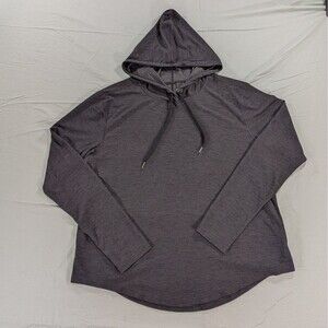 Old Navy Active Breathe On Long Sleeve Lightweight Hoodie Top Gray Size Medium